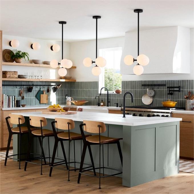 How to Choose Pendant Lighting for Your Kitchen Island