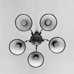 Photo "Industrial metal disc chandelier suitable for loft space"