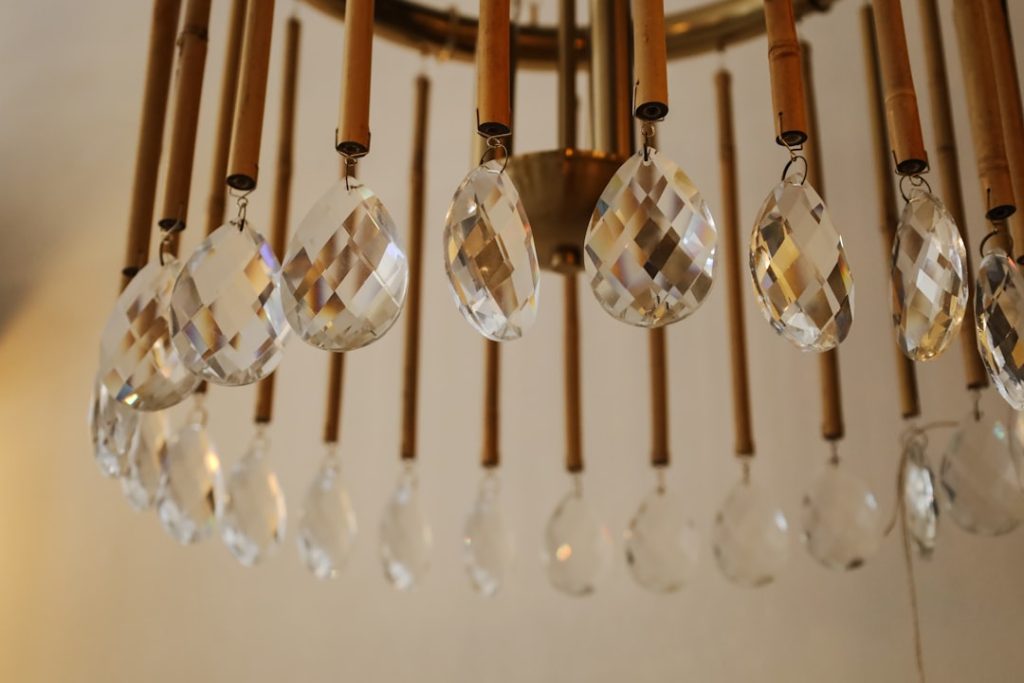Photo Persimmon Glass Chandelier