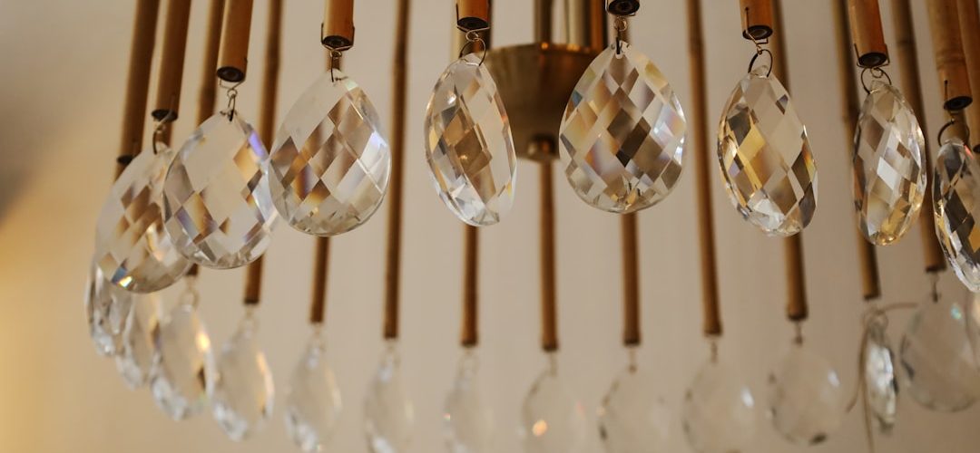 Photo Persimmon Glass Chandelier