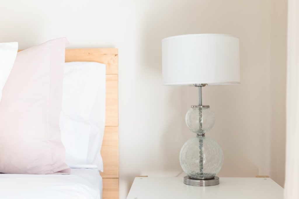 Photo Frosted glass table lamp